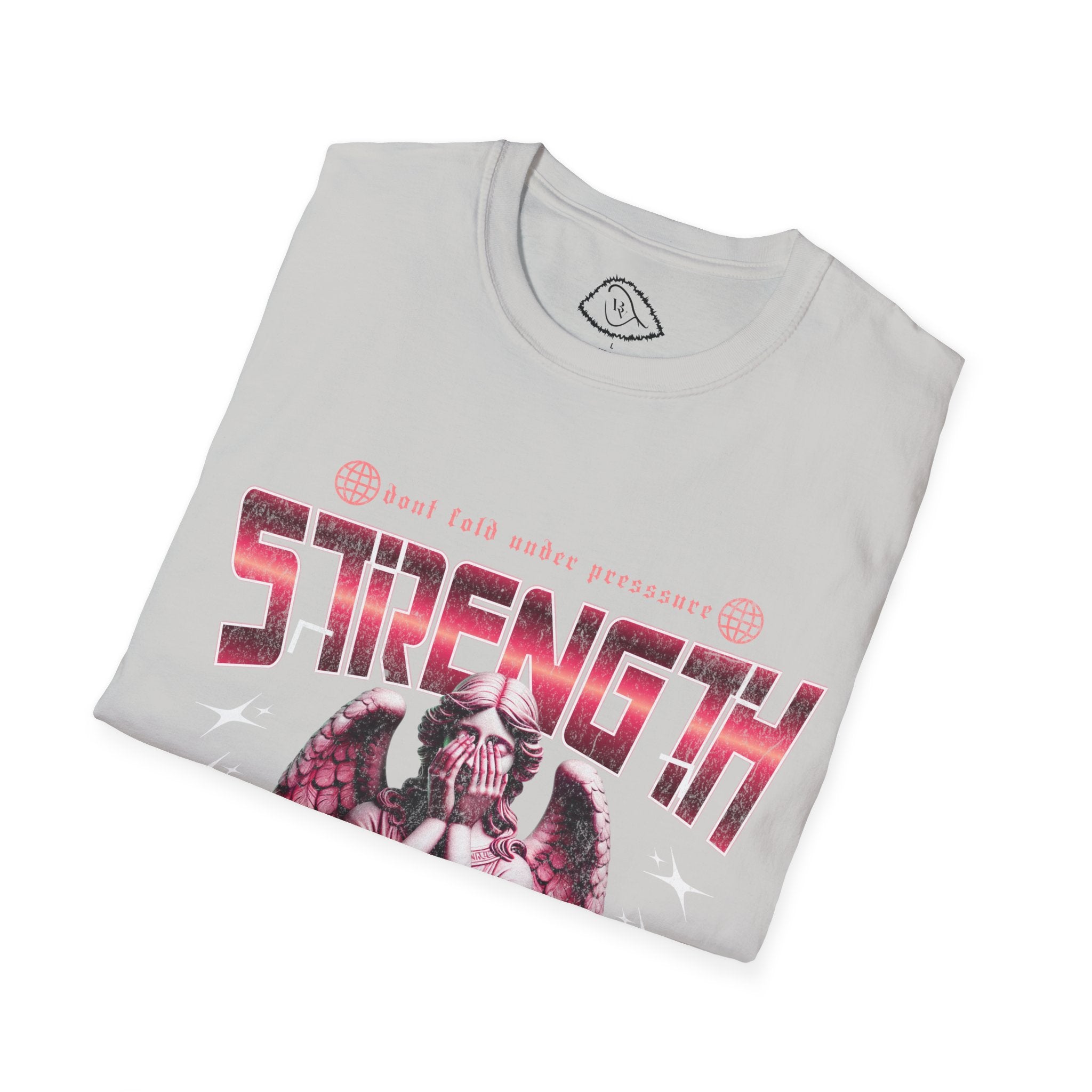 Strength Graphic Unisex Softstyle T-Shirt, Inspirational Tee, Workout Shirt, Gift for Fitness Lovers, Motivational Apparel, Casual Wear