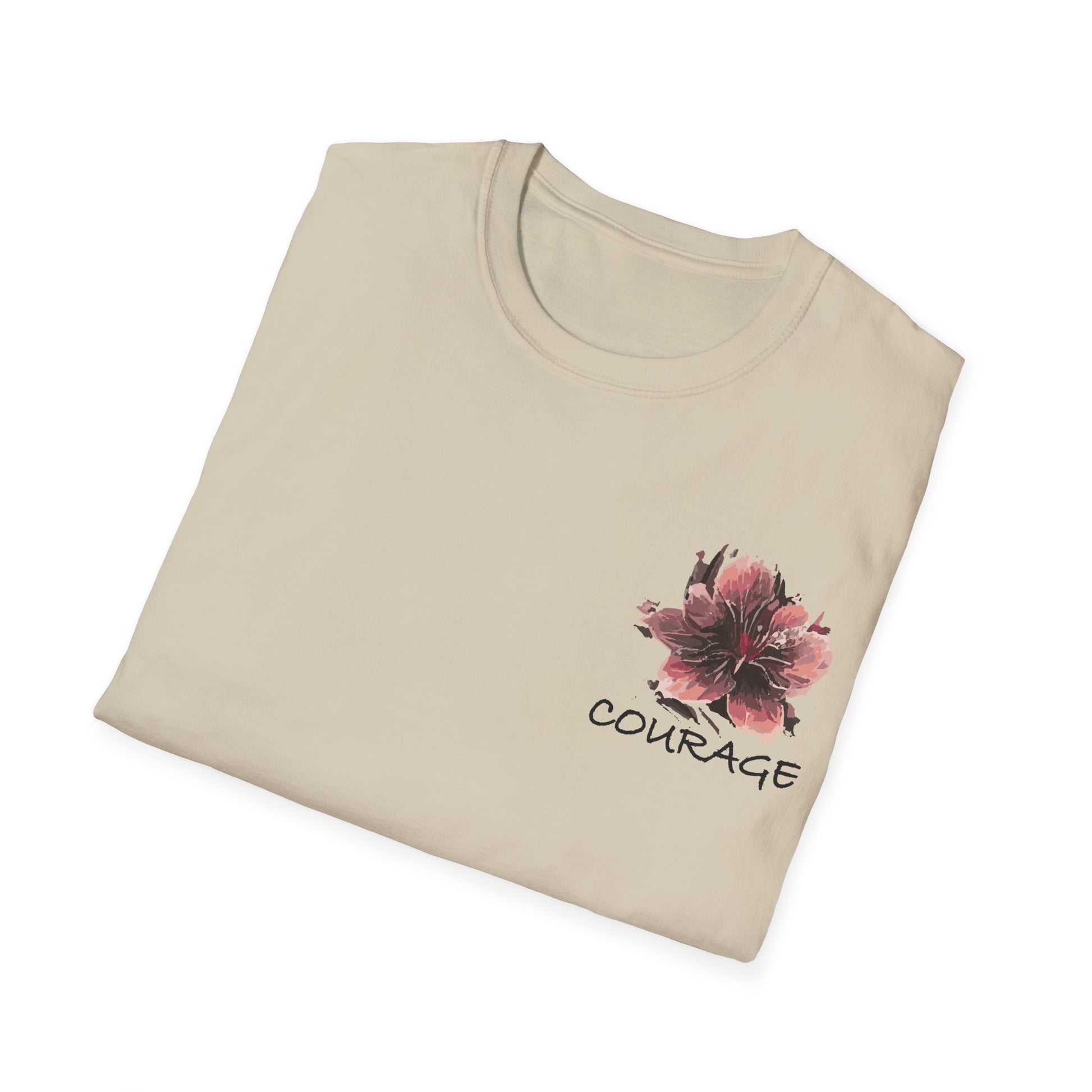 Courage Floral Unisex T-Shirt, Inspirational Tee, Motivational Shirt, Spring Fashion, Gift for Her