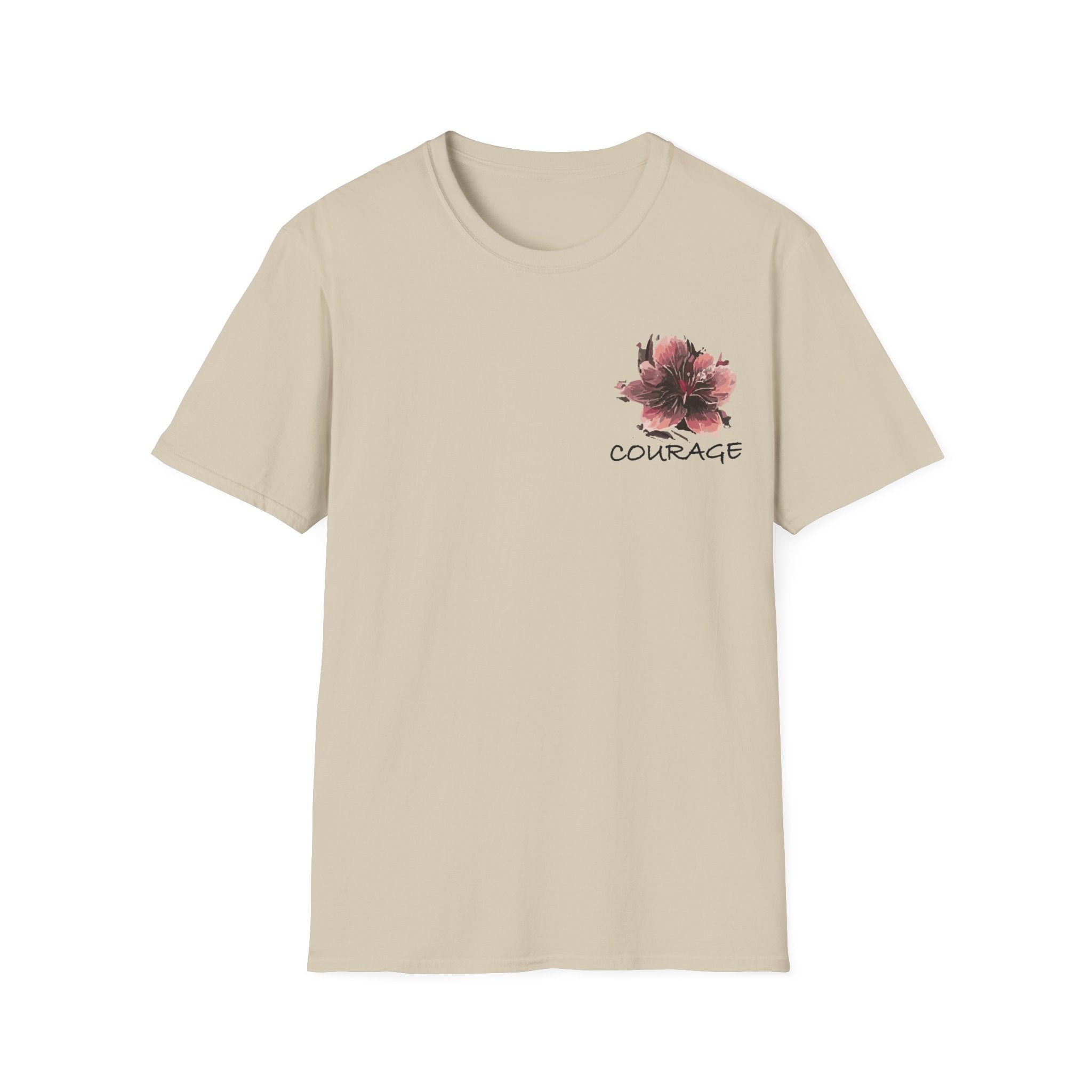 Courage Floral Unisex T-Shirt, Inspirational Tee, Motivational Shirt, Spring Fashion, Gift for Her
