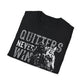 Quitter never win  unisex Softstyle T-Shirt