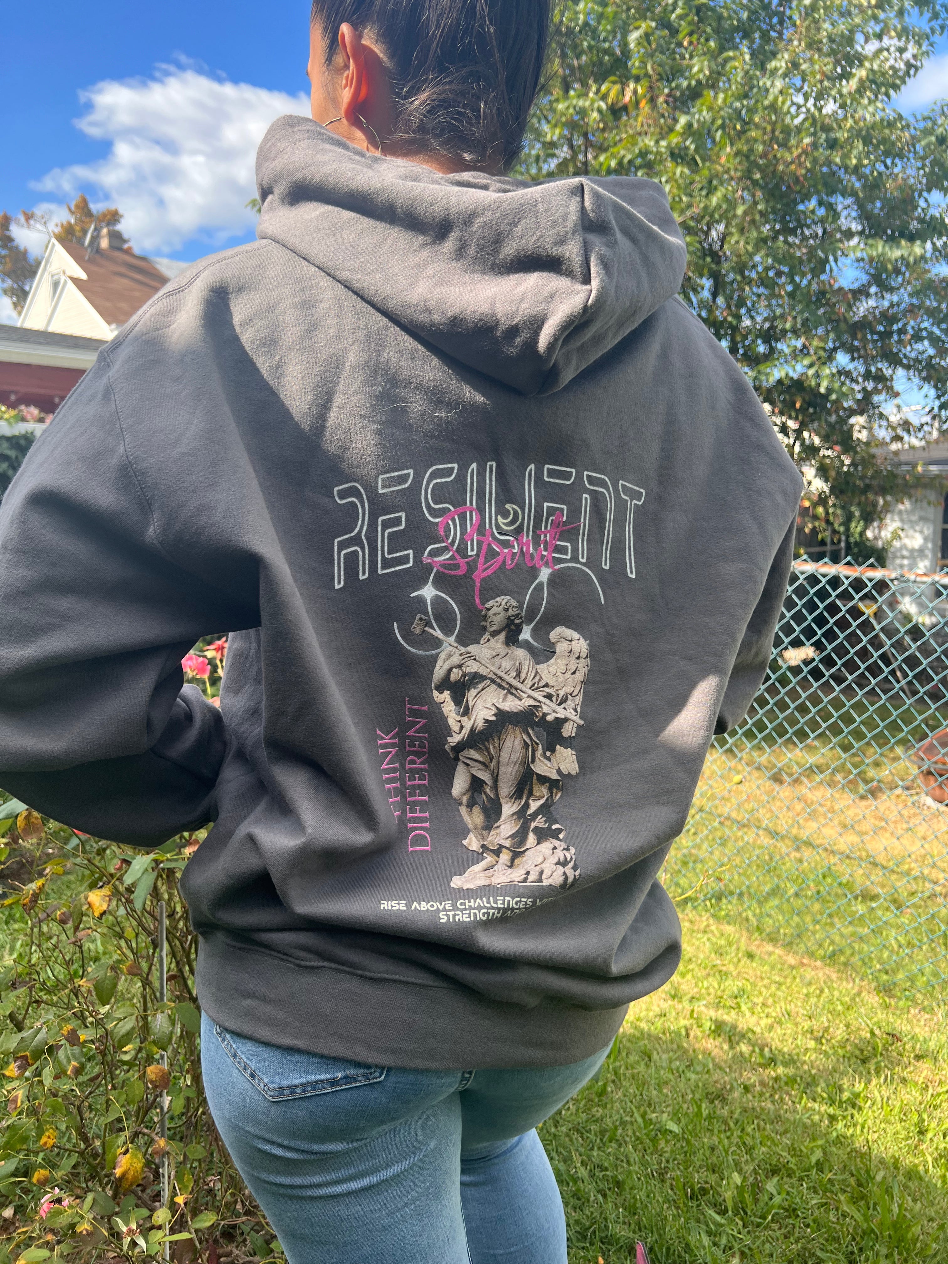 RESILIENT Unisex Softstyle Hoodie - Perfect for Casual Fridays, Gift for Friends, Comfortable Layering, Streetwear Fashion, Spring Vibes