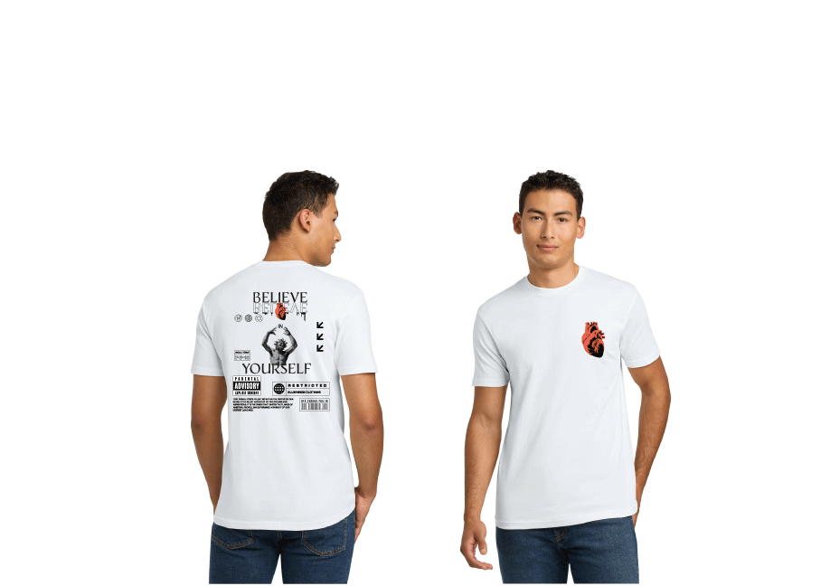 Heart Graphic Unisex T-Shirt, Motivational Tee, Casual Wear, Gift for Him/Her, Artsy Fashion, Spring/Summer Style